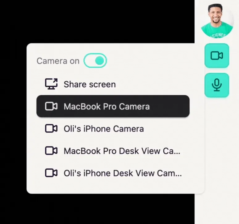Camera selector